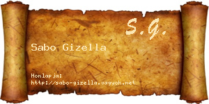 Sabo Gizella névjegykártya